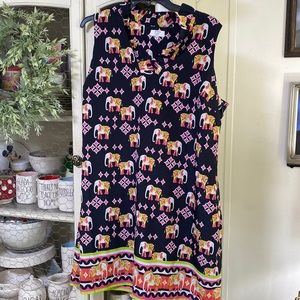 Beautiful Lined Elephant Crown & Ivy Sleeveless Dress